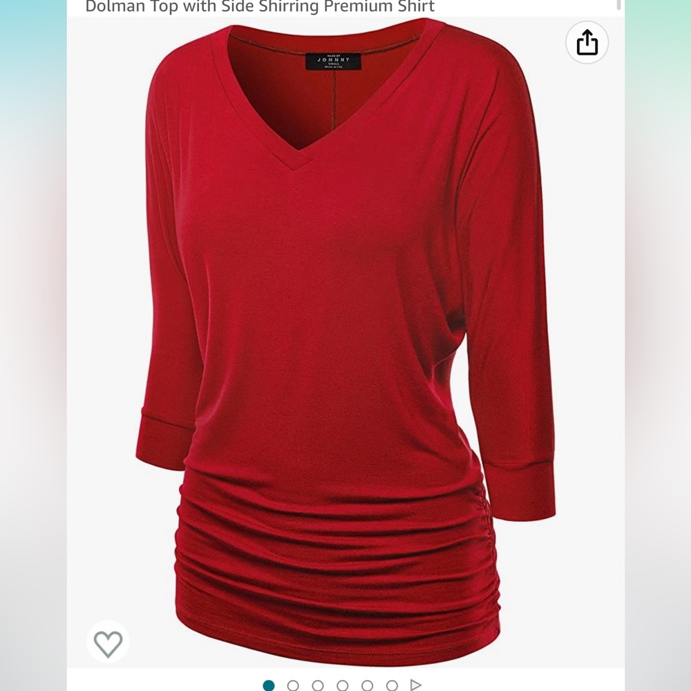 3x red v neck top. Worn once